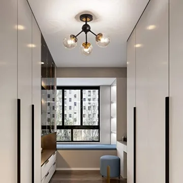 Elegant 3-Light Black Chandelier for Modern Spaces