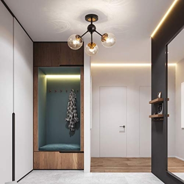 Elegant 3-Light Black Chandelier for Modern Spaces