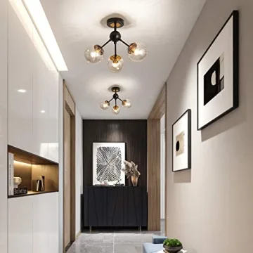 Elegant 3-Light Black Chandelier for Modern Spaces