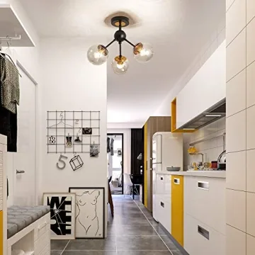 Elegant 3-Light Black Chandelier for Modern Spaces