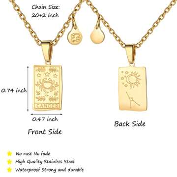 Stylish Zodiac Sign Necklace for Women - Non-Tarnish and Waterproof