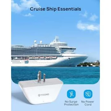 TROND Multi Plug Outlet Extender 2 Pack - Electrical Wall Splitter, 3 Way Angled Wall Outlet Adapter, Cruise Essentials, Small Multiple Plug Expander for Cruise Ship Home Office Dorm Room, White