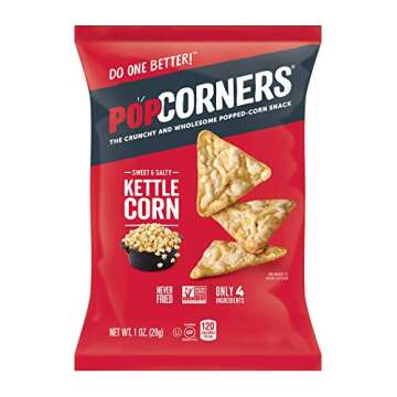 Popcorners Snacks Variety Pack - Gluten Free Chips - (24 Pack, 6 Flavor, 1 oz Snack Bags)