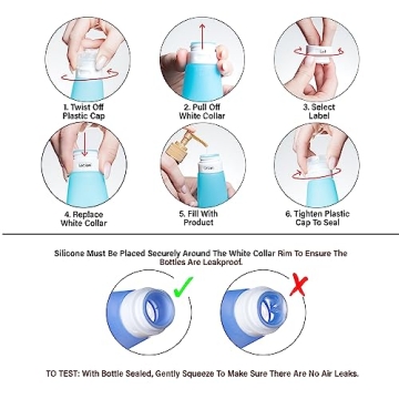 Silicone Travel Bottles - Refillable Toiletry Containers