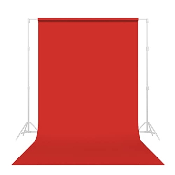 Savage Seamless Paper Photography Backdrop - Color #8 Primary Red, Size 86 Inches Wide x 36 Feet Lon...