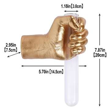 Gold Hand Wall Vase - Unique Decor for Home