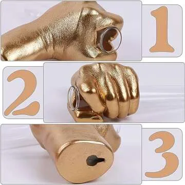 Gold Hand Wall Vase - Unique Decor for Home