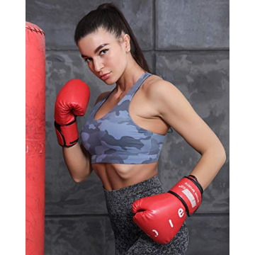 RUNNING GIRL High Support Sports Bra in Camouflage Blue