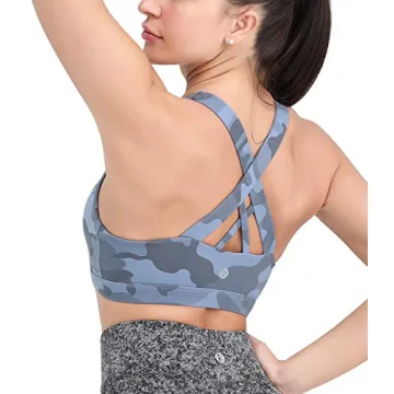 RUNNING GIRL High Support Sports Bra in Camouflage Blue