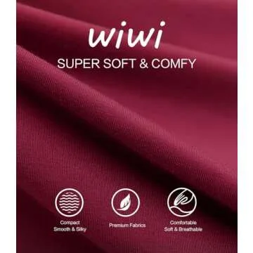 WiWi Women's Capri Pajama Pants Viscose from Bamboo Lounge Casual Bottoms Soft Sleep Capris Pant with Drawstring S-XXL, Wine, Large