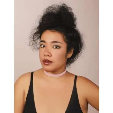 Sacina Pink Choker Necklace, Pink PU Leather Choker Collar, Vintage Necklace, Gothic Choker, Goth Necklace, Punk Necklace, Jewelry Gift for Women