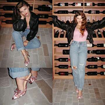 Chic MissHeel Rhinestone Bow Heels - Stylish & Comfortable