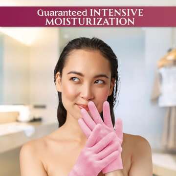 4Pcs Moisturizing Gloves Overnight - Cotton Gloves for Dry Hands Sleeping Moisturizer Gloves Overnight Hand Softening Gloves - Lotion Gloves Overnight for Women Hand Care Cotton Gloves for Women