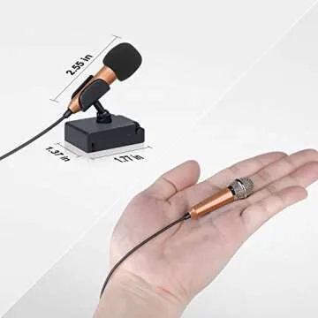 Uniwit Mini Portable Vocal/Instrument Microphone for Voice Video Recording Singing,Vlogging, Podcast...