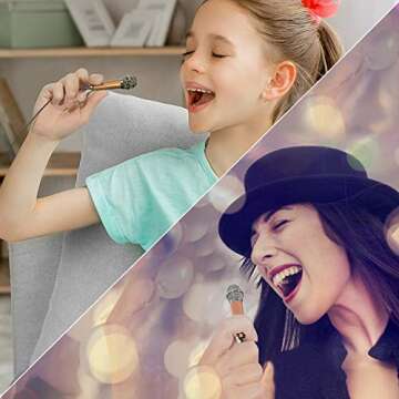 Uniwit Mini Portable Vocal/Instrument Microphone for Voice Video Recording Singing,Vlogging, Podcasting, Tiny Microphone for iPhone Android Phone Computer Latop Notebook Tablet iPad(Golden)