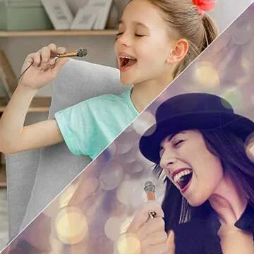 Uniwit Mini Portable Vocal/Instrument Microphone for Voice Video Recording Singing,Vlogging, Podcasting, Tiny Microphone for iPhone Android Phone Computer Latop Notebook Tablet iPad(Golden)