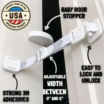 Adjustable Door Buddy Child Lock for Pet and Baby Safety
