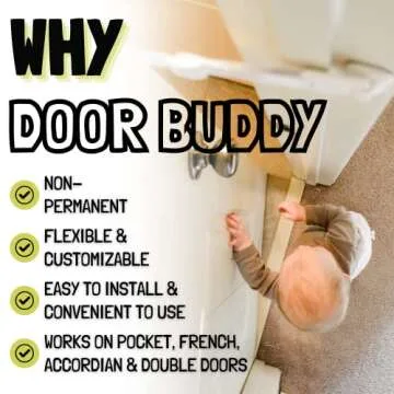 Adjustable Door Buddy Child Lock for Pet and Baby Safety