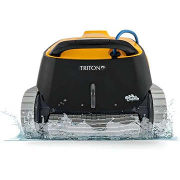 Dolphin Triton PS Automatic Robotic Pool Vacuum Cleaner, Always Cleaning, Never Charging, with Scrub...
