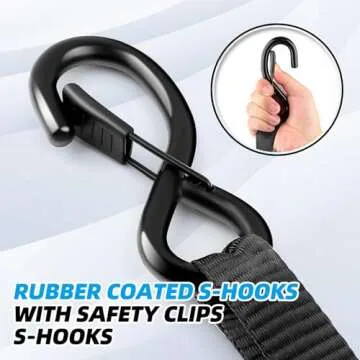 Heavy Duty Ratchet Straps 15 FT with 1800 LB Strength