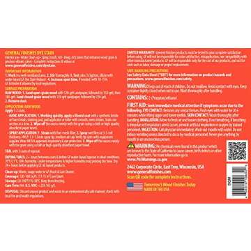 General Finishes Water Based Dye, 1 Quart, Medium Brown