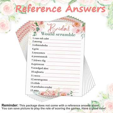 Sosation 331 Pcs Bridal Shower Games with Cards and Rings