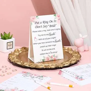 Sosation 331 Pcs Bridal Shower Games with Cards and Rings