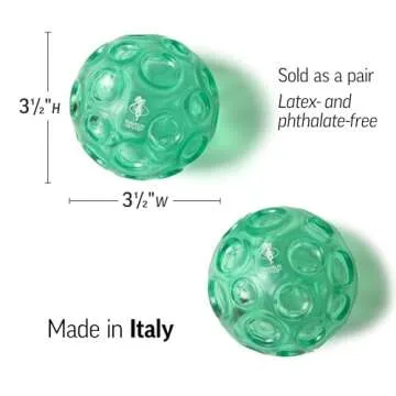 OPTP Franklin Method Textured Ball Set - 2 Inflatable Massage Balls; Textured Ball Set for Self-Massage, Exercise, Muscle Tension and Myofascial Relief