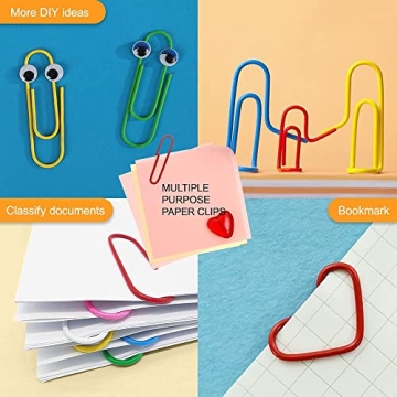 Sopito 300pcs Colorful Paper Clips & Binder Clips Set
