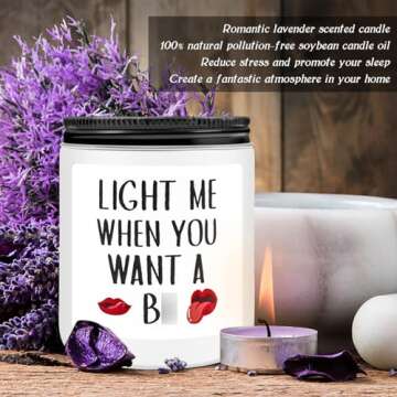Birthday Gifts for Men, Light Me When You Want A BJ Candle - Funny Gifts for Men, Valentines Day Gif...