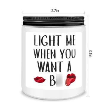 Birthday Gifts for Men, Light Me When You Want A BJ Candle - Funny Gifts for Men, Valentines Day Gifts for Him, Naughty Fathers Day Anniversary Engagement Gifts for Husband,Fiance, Best Friends Gifts