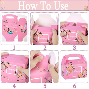 Charming Spa Makeup Party Favor Treat Box Set for Girls