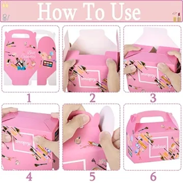 Charming Spa Makeup Party Favor Treat Box Set for Girls