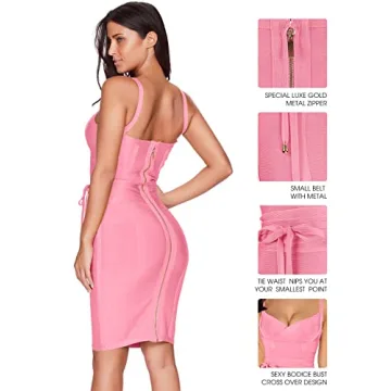 Shop Stylish Bandage Bodycon Dress for Women in Pink