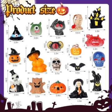 36 Mini Halloween Resin Figures for Festive Decor