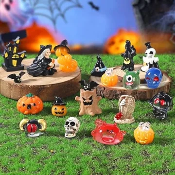 36 Mini Halloween Resin Figures for Festive Decor