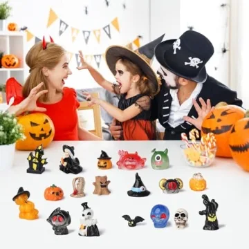36 Mini Halloween Resin Figures for Festive Decor
