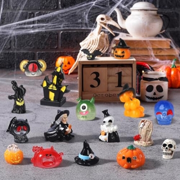 36 Mini Halloween Resin Figures for Festive Decor