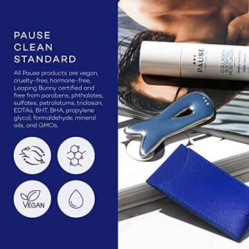 Pause Well Aging Fascia Stimulating Tool – Face and Neck Massager for Skin Tightening and Face Lift – Stainless Steel Fascia Massage Tool for Face Massage – Self Care Face Sculpting Tool, FDA Cleared