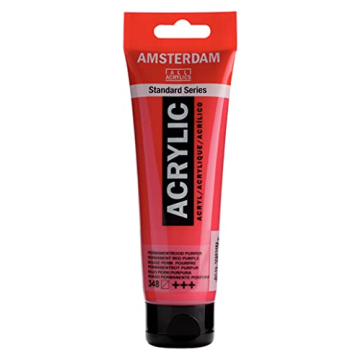 Amsterdam Acrylic Permanent Red Purple 348 Tube 120ml  Quality Paint