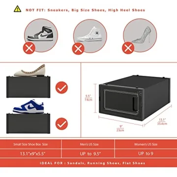 MELDEVO Stackable Shoe Storage Bins for Optimal Organization