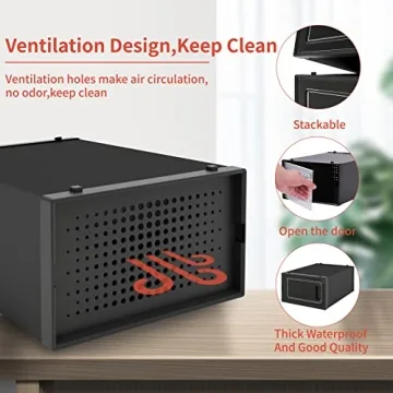 MELDEVO Stackable Shoe Storage Bins for Optimal Organization