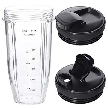Replacement 24oz Blender Cup For Ninja BN401 BN751 BN801 BN800 BL450 BL456 BL480 Foodi SS401 SS101 T...