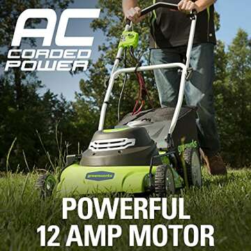 Greenworks Corded 20 Inch Lawn Mower Powerful and Efficient