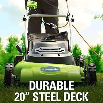 Greenworks Corded 20 Inch Lawn Mower Powerful and Efficient