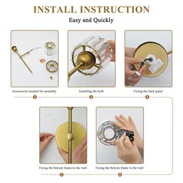 Elegant Bsmathom Wall Sconces Set - Modern Brass Lighting