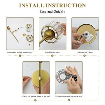 Elegant Bsmathom Wall Sconces Set - Modern Brass Lighting