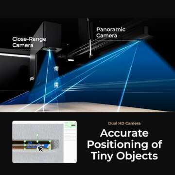 xTool P2 55W CO2 Laser Cutter, Smart Desktop CO2 Laser Engraver and Cutter Machine, Dual Smart 16MP Cameras, Curved Surface Engraving, Create with Wood and Metal Acrylic Glass Fabric Leather (White)