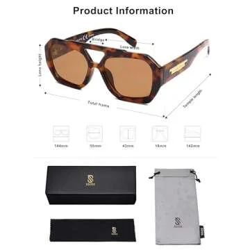 Stylish SOJOS Aviator Sunglasses with UV400 Protection