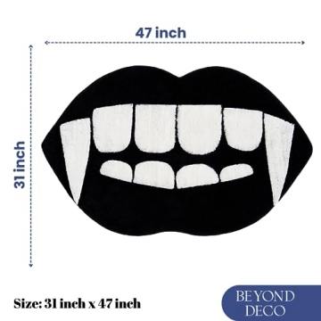 Beyond Deco Halloween Vampire Rug for Spooky Home Decor
